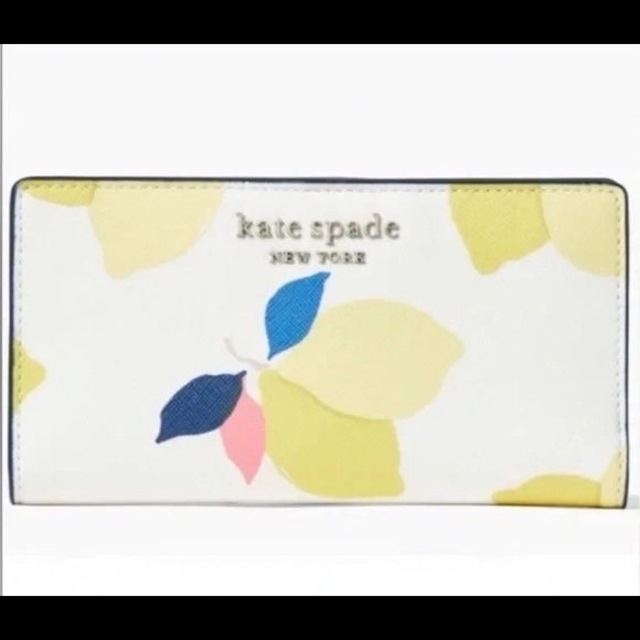 Kate Spade Eva Lemon Zest Small Bucket Crossbody Bag & Cameron Large Wallet Set - Picture 10 of 12